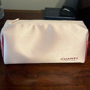 Satin make up bag .